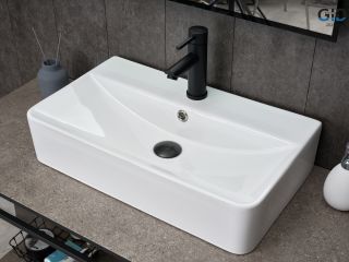 Раковина Gid N1344 51226 накладная белая 61x35.5x14